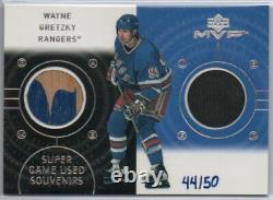 00-01 Upper Deck Mvp Super Souvenirs Wayne Gretzky Game Used Stick Puck 44/50