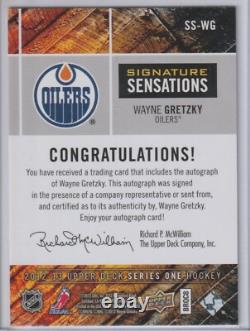 12-13 Wayne Gretzky Auto Ssp Upper Deck S1 Signature Sensations Autograph #ss-wg