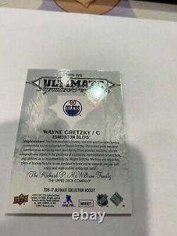16-17 Upper Deck Ultimate Signature Performers Patch/Auto Wayne Gretzky 3/10