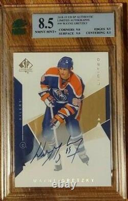 18-19 Upper Deck SP Authentic Limited Auto Wayne Gretzky Edmonton Oilers MNT 8.5