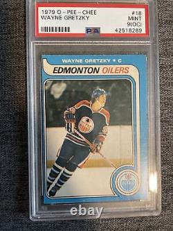 1979 O-pee-chee Rc Rookie Wayne Gretzky #18 Psa 9 Oc