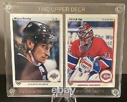 1990-1991 Upper Deck Wayne Gretzky and Patrick Roy Promo Cards In Original Case