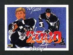 1990-91 Upper Deck #545 Wayne Gretzky 2000 Points Autographed /2000 Mint