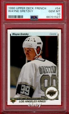 1990-91 Upper Deck Wayne Gretzky #54 Ud French Rare Psa 10 Gem Mint 90-91