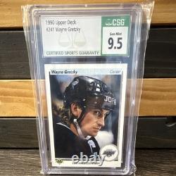 1990-91 Wayne Gretzky Upper Deck Hockey Card #241 CSG Gem Mint 9.5