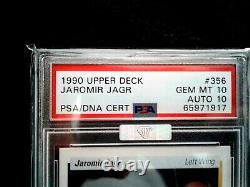 1990 UPPER DECK JAROMIR JAGR ROOKIE PSA DUAL 10/10 AUTO + MBA + BONUS (1 of 1)