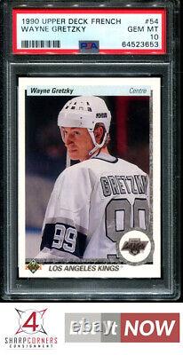 1990 Upper Deck French #54 Wayne Gretzky Kings Hof Psa 10 H3375416-653