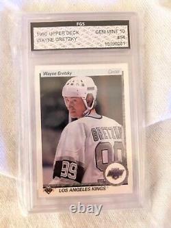 1990 Upper Deck Hockey #54 Wayne Gretzky French, Los Angeles Kings (PSA 10)