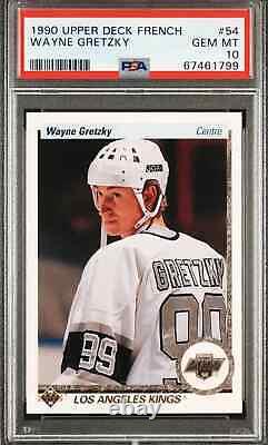 1990 Upper Deck Hockey #54 Wayne Gretzky French, Los Angeles Kings PSA 10 RARE