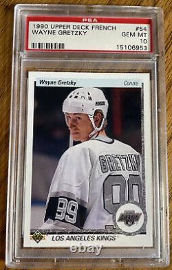 1990 Upper Deck Hockey #54 Wayne Gretzky. PSA 10? Gem Mint? (French)