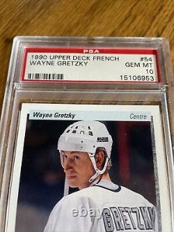 1990 Upper Deck Hockey #54 Wayne Gretzky. PSA 10? Gem Mint? (French)