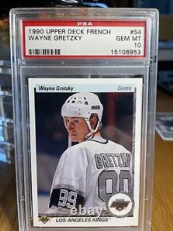 1990 Upper Deck Hockey #54 Wayne Gretzky. PSA 10? Gem Mint? (French)