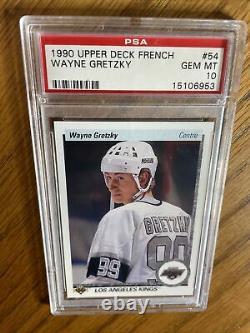 1990 Upper Deck Hockey #54 Wayne Gretzky. PSA 10? Gem Mint? (French)