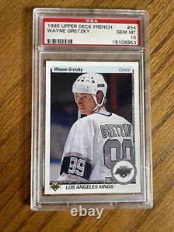 1990 Upper Deck Hockey #54 Wayne Gretzky. PSA 10? Gem Mint? (French)