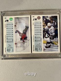 1990 Upper Deck NHL Prototype Promo Cards 241a & 241b Wayne Gretzky Patrick Roy