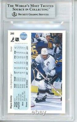 1990 Upper Deck Promos #241A Wayne Gretzky Hockey NHL Card Beckett BGS 9 MINT