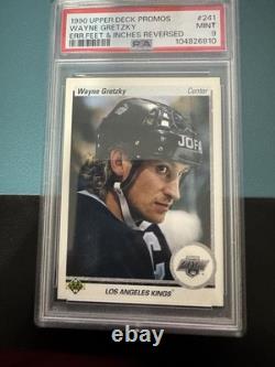 1990 Upper Deck Promos #241 Wayne Gretzky Err Feet & Inches PSA 9 Mint