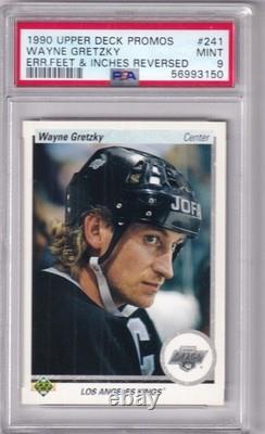 1990 Upper Deck Promos Wayne Gretzky Error Feet & Inches Reversed PSA 9