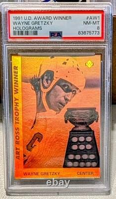 1991-92 UD-Award Winners? Holograms? Wayne Gretzky #AW1? PSA NM-MT 8 Bright