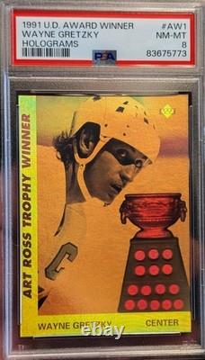 1991-92 UD-Award Winners? Holograms? Wayne Gretzky #AW1? PSA NM-MT 8 Bright