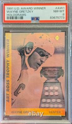1991-92 UD-Award Winners? Holograms? Wayne Gretzky #AW1? PSA NM-MT 8 Bright