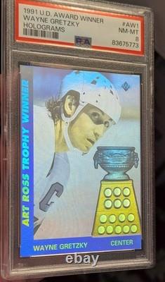 1991-92 UD-Award Winners? Holograms? Wayne Gretzky #AW1? PSA NM-MT 8 Bright