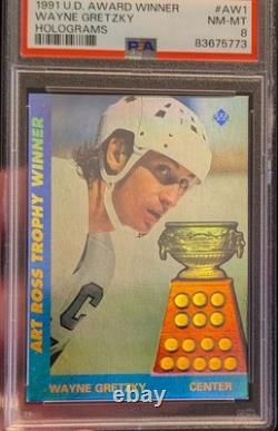 1991-92 UD-Award Winners? Holograms? Wayne Gretzky #AW1? PSA NM-MT 8 Bright