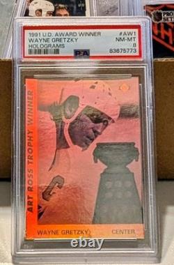 1991-92 UD-Award Winners? Holograms? Wayne Gretzky #AW1? PSA NM-MT 8 Bright