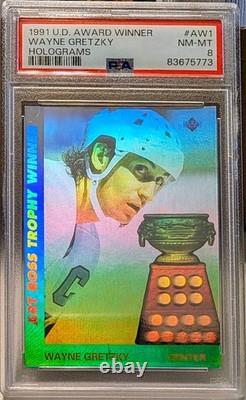 1991-92 UD-Award Winners? Holograms? Wayne Gretzky #AW1? PSA NM-MT 8 Bright