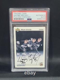 1991-92 Upper Deck Auto Wayne Gretzky /999 PSA/DNA Certified Authentic Auto