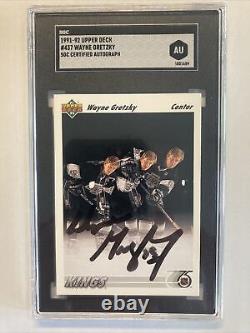 1991-92 Upper Deck SGC Certified Autograph #437 Wayne Gretzky