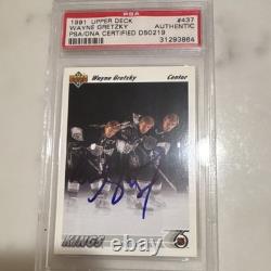 1991-92 Upper Deck Wayne Gretzky #437 Auto PSA/DNA Certified Authentic Auto
