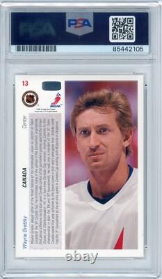 1991-92 Upper Deck Wayne Gretzky Canada Autographed Signed Hockey Card Psa 10