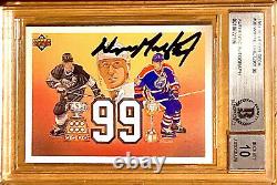 1991 Wayne Gretzky Auto Hof Upper Deck Ud #38 Bgs 10