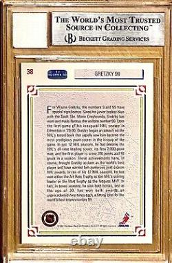 1991 Wayne Gretzky Auto Hof Upper Deck Ud #38 Bgs 10