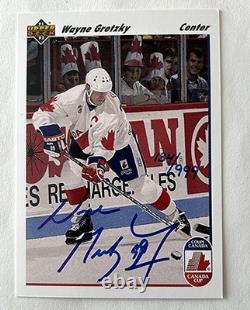 1991 Wayne Gretzky Signed Upper Deck Canada Cup #13 Auto 134/999