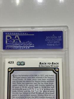 1992-93 Upper Deck #423 Wayne Gretzky/Brett Hull PSA GEM MINT 10 CRACKED SLAB