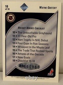 1992-93 Upper Deck UDA Wayne Gretzky Heroes #18 auto/2800 withUDA #BAC50858