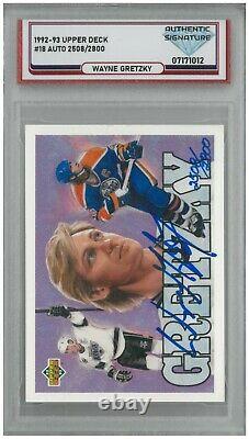 1992-93 Upper Deck WAYNE GRETZKY #18 Auto /2800 DSG Authentic Signature