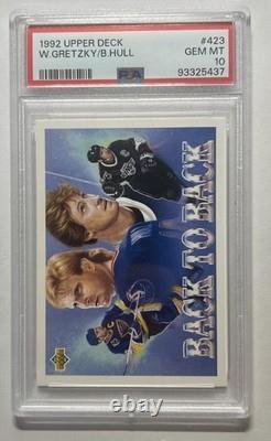 1992 Upper Deck Back to Back Brett Hull Wayne Gretzky #423 PSA 10 hockey