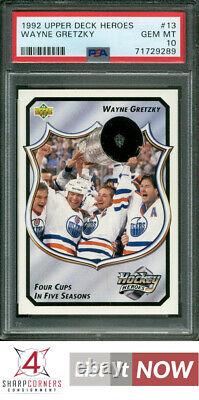 1992 Upper Deck Heroes #13 Wayne Gretzky Kings Hof Pop 1 Psa 10 H3549141-289