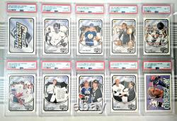 1992 Upper Deck Hockey Heroes Wayne Gretzky (#10-18) Full Set PSA Graded