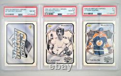 1992 Upper Deck Hockey Heroes Wayne Gretzky (#10-18) Full Set PSA Graded