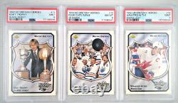 1992 Upper Deck Hockey Heroes Wayne Gretzky (#10-18) Full Set PSA Graded