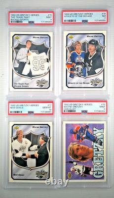 1992 Upper Deck Hockey Heroes Wayne Gretzky (#10-18) Full Set PSA Graded 1992 Upper Deck Hockey Heroes Wayne Gretzky (#10-18) Full Set PSA Graded