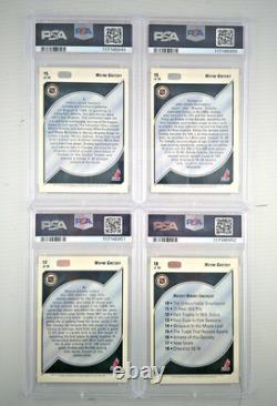 1992 Upper Deck Hockey Heroes Wayne Gretzky (#10-18) Full Set PSA Graded