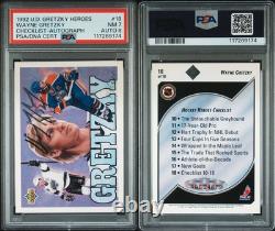 1992 Upper Deck WAYNE GRETZKY #18 AUTO On-Card HEROES PSA 7 with 8 Auto /2800