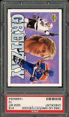 1992 Upper Deck Wayne Gretzky Heroes Hockey #18 Checklist PSA 10