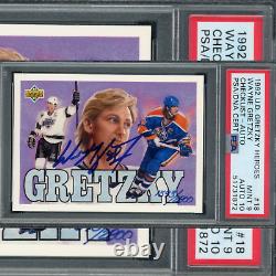 1992 Upper Deck Wayne Gretzky UDA COA on-card Autograph PSA 9/10 GEM POP 2