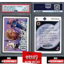 1992 Upper Deck Wayne Gretzky UDA COA on-card Autograph PSA 9/10 GEM POP 2